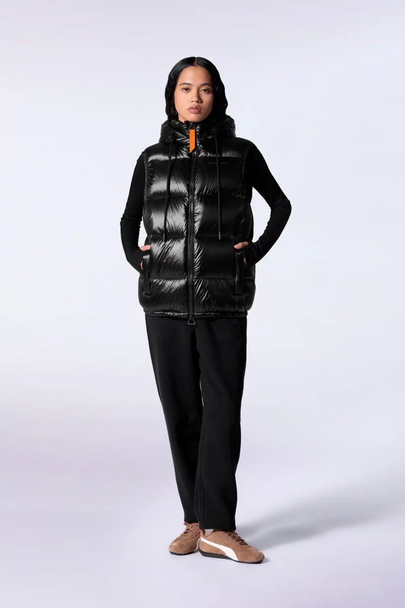 Doudoune mixte sans manches à capuche Cesar