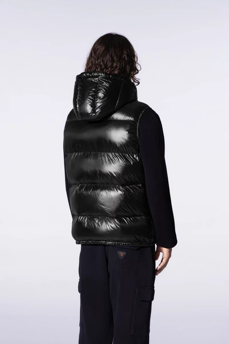 Doudoune mixte sans manches à capuche Cesar