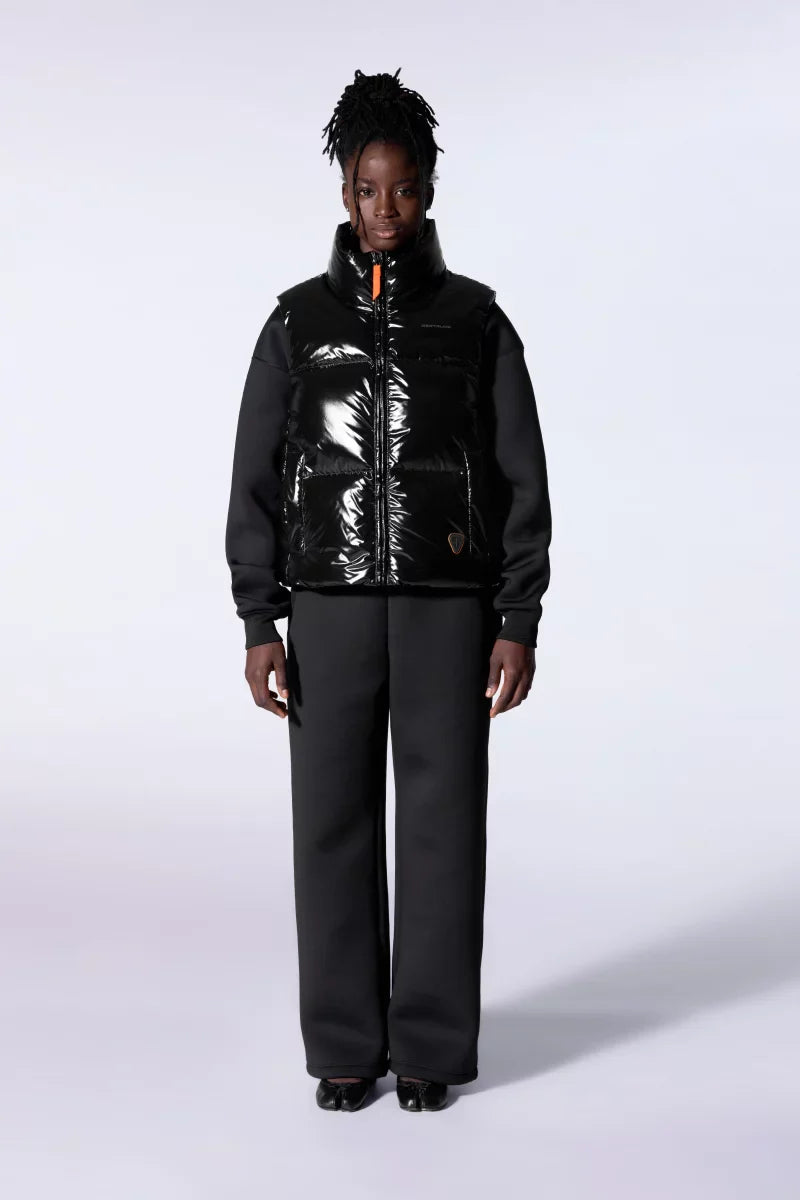 Doudoune puffy brillante sans manches Galilée