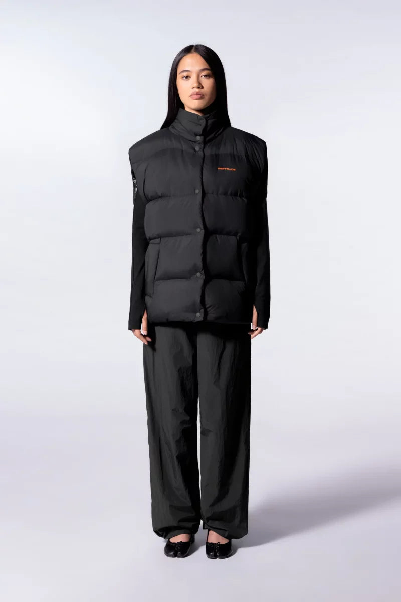 Doudoune oversize sans manches à taille ajustable Mara