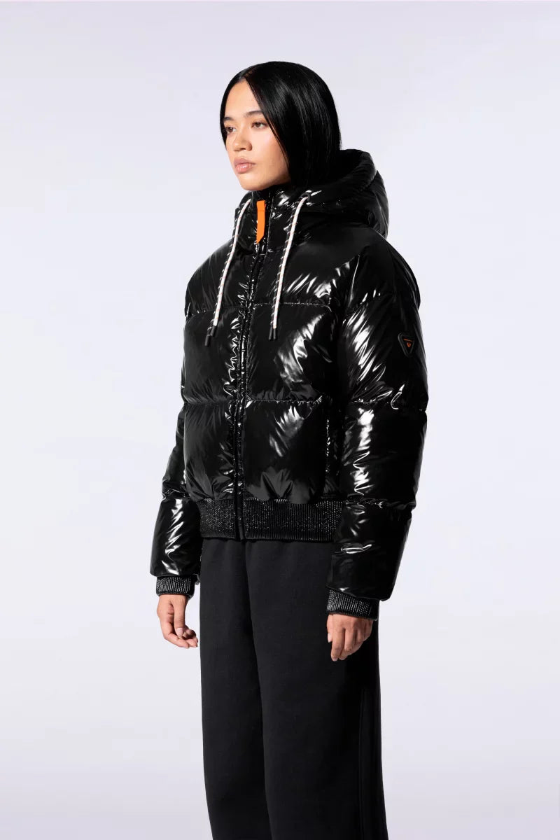 Doudoune courte brillante Nine