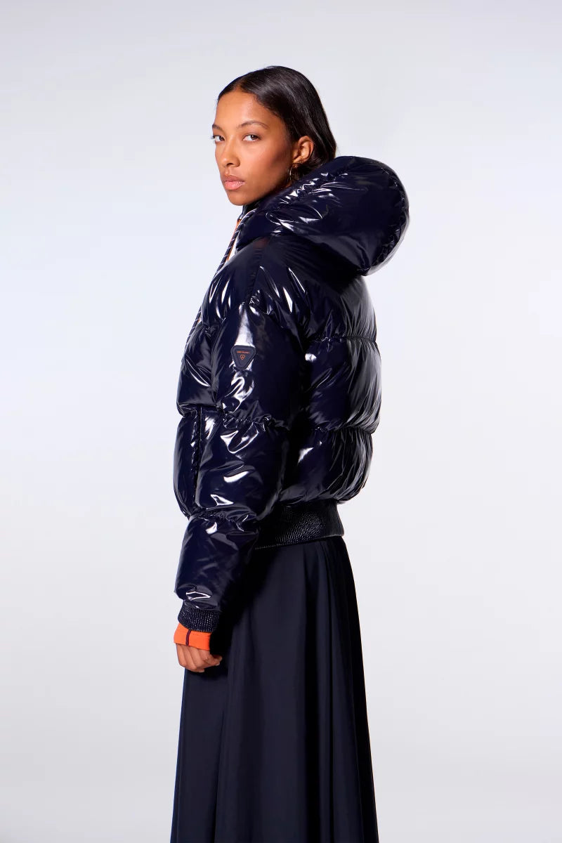 Doudoune courte brillante Nine