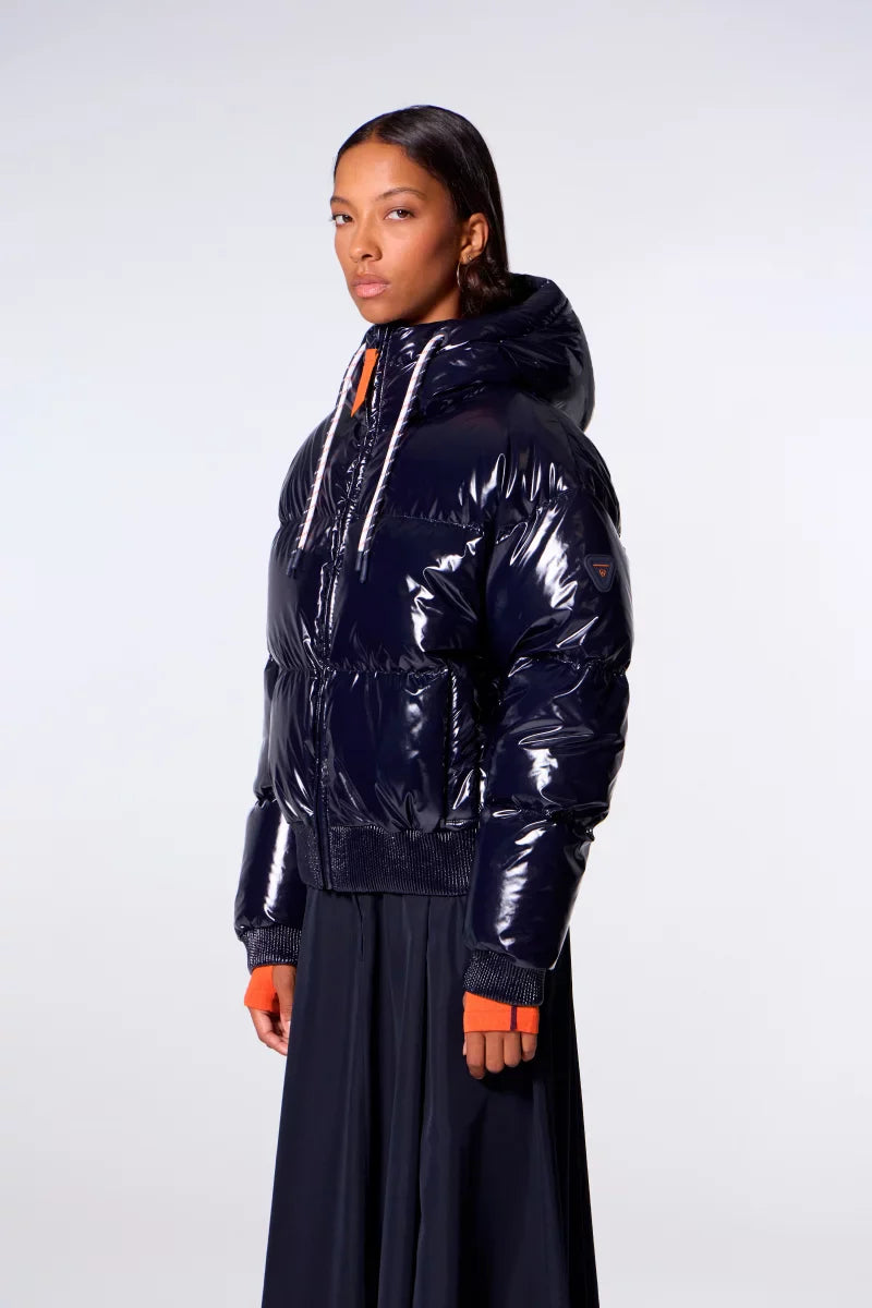 Doudoune courte brillante Nine