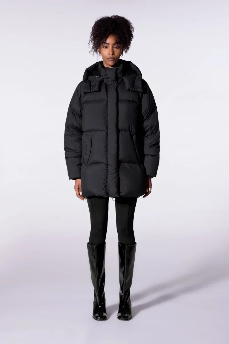 Doudoune mi-longue oversize avec capuche amovible Pame